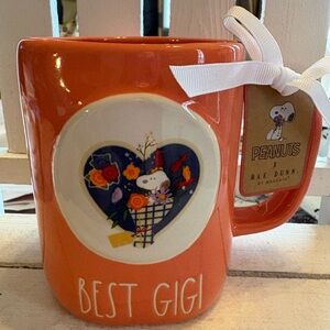 Rae Dunn Peanuts Orange Best Gigi Mug